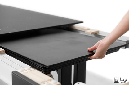 TAVOLO ALLUNGABILE Finitura Rovere Spazzolato Nero e HPL 293cm - 16 posti