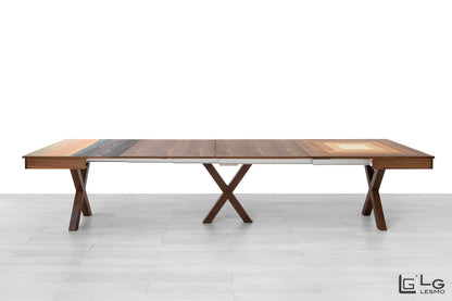 TAVOLO ALLUNGABILE Finitura Noce Canaletto 365cm - 16 posti