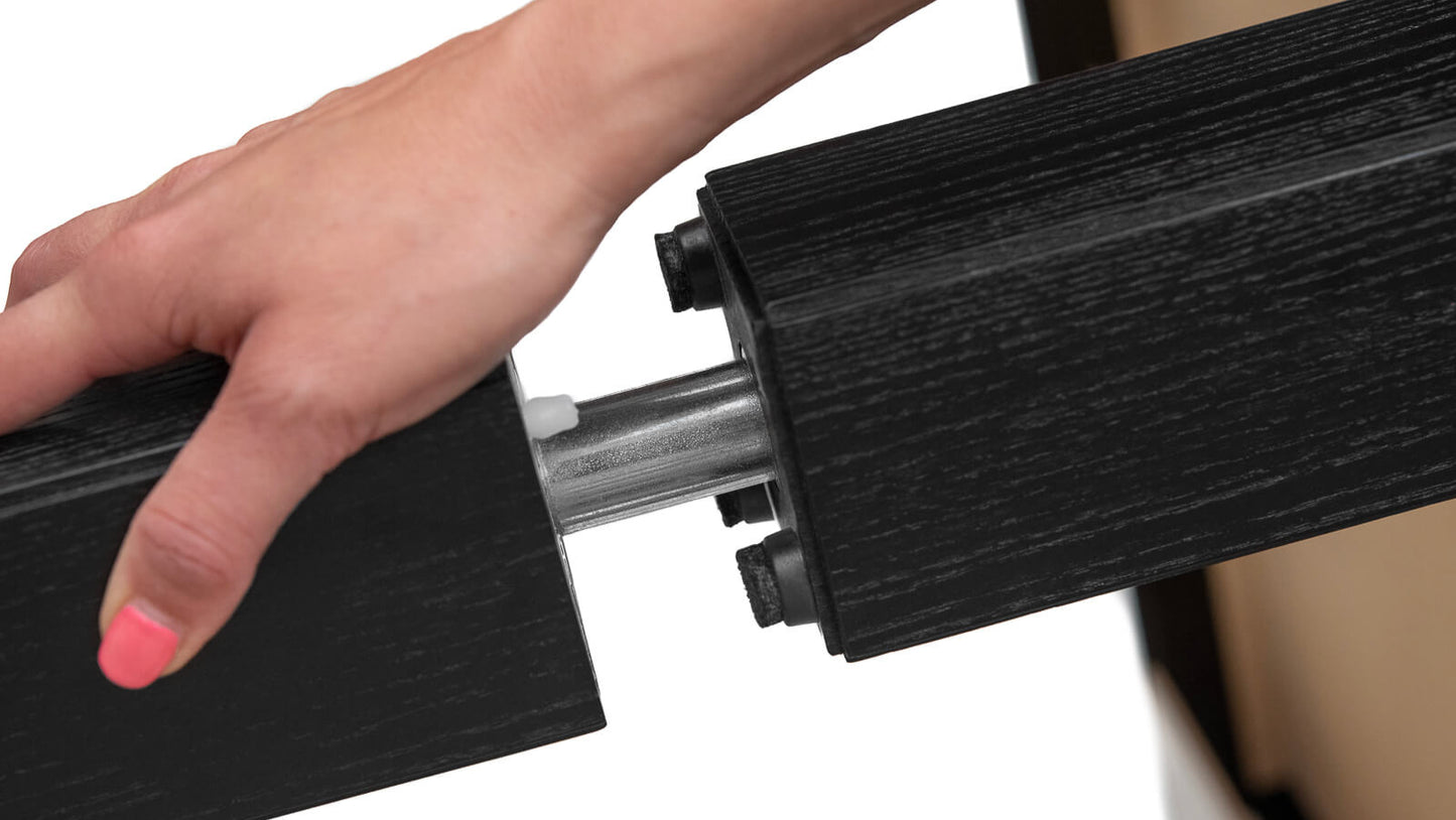 TAVOLINO TRASFORMABILE Finitura Frassino Nero 152cm - 6/8 posti