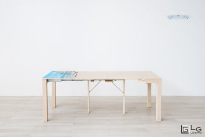 CONSOLLE ALLUNGABILE Finitura Rovere Beige 206cm - 8 posti