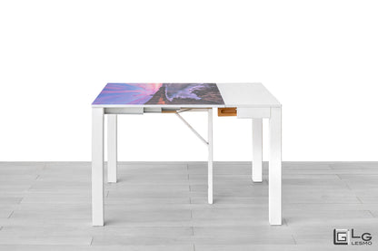 CONSOLLE ALLUNGABILE Finitura Frassino Bianco 284cm - 12 posti