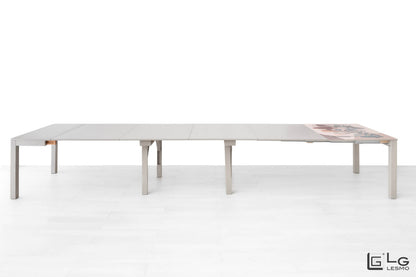 CONSOLLE ALLUNGABILE Finitura Rovere Tortora 475cm - 20 posti