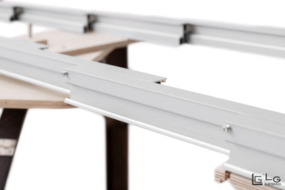 CONSOLLE ALLUNGABILE Finitura Frassino Caffè 319cm - 14 posti