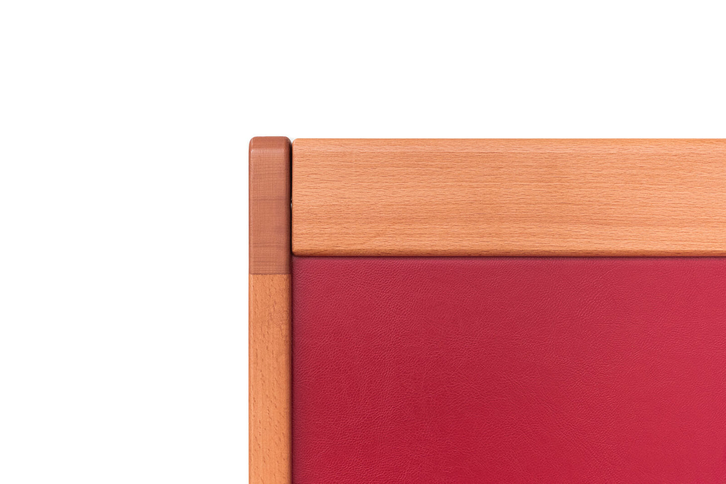 SEDIA DUPLEX Finitura in Ciliegio Similpelle Rossa