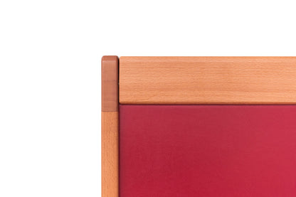 SEDIA DUPLEX Finitura in Ciliegio Similpelle Rossa