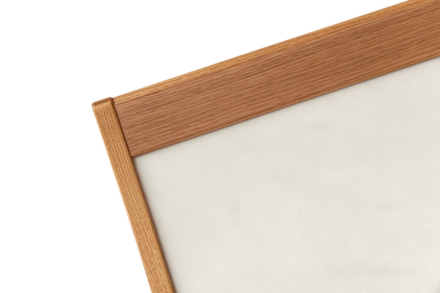SEDIA DUPLEX Finitura in Rovere Naturale e Bianco Similpelle Panna e Caramello