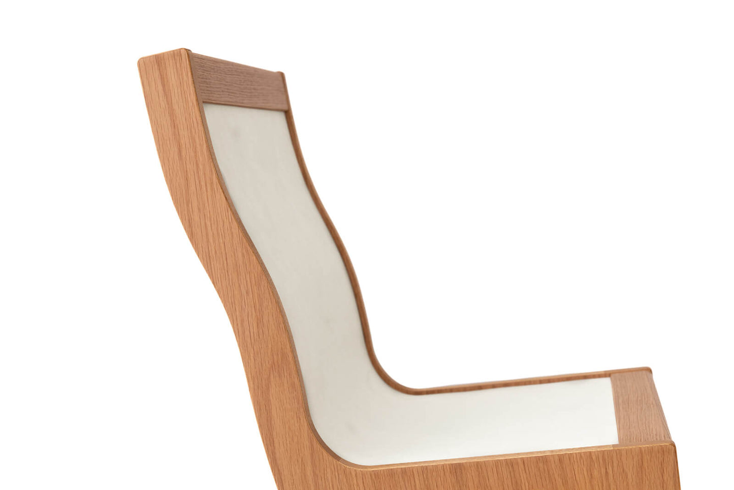 SEDIA DUPLEX Finitura in Rovere Naturale e Bianco Similpelle Panna e Caramello