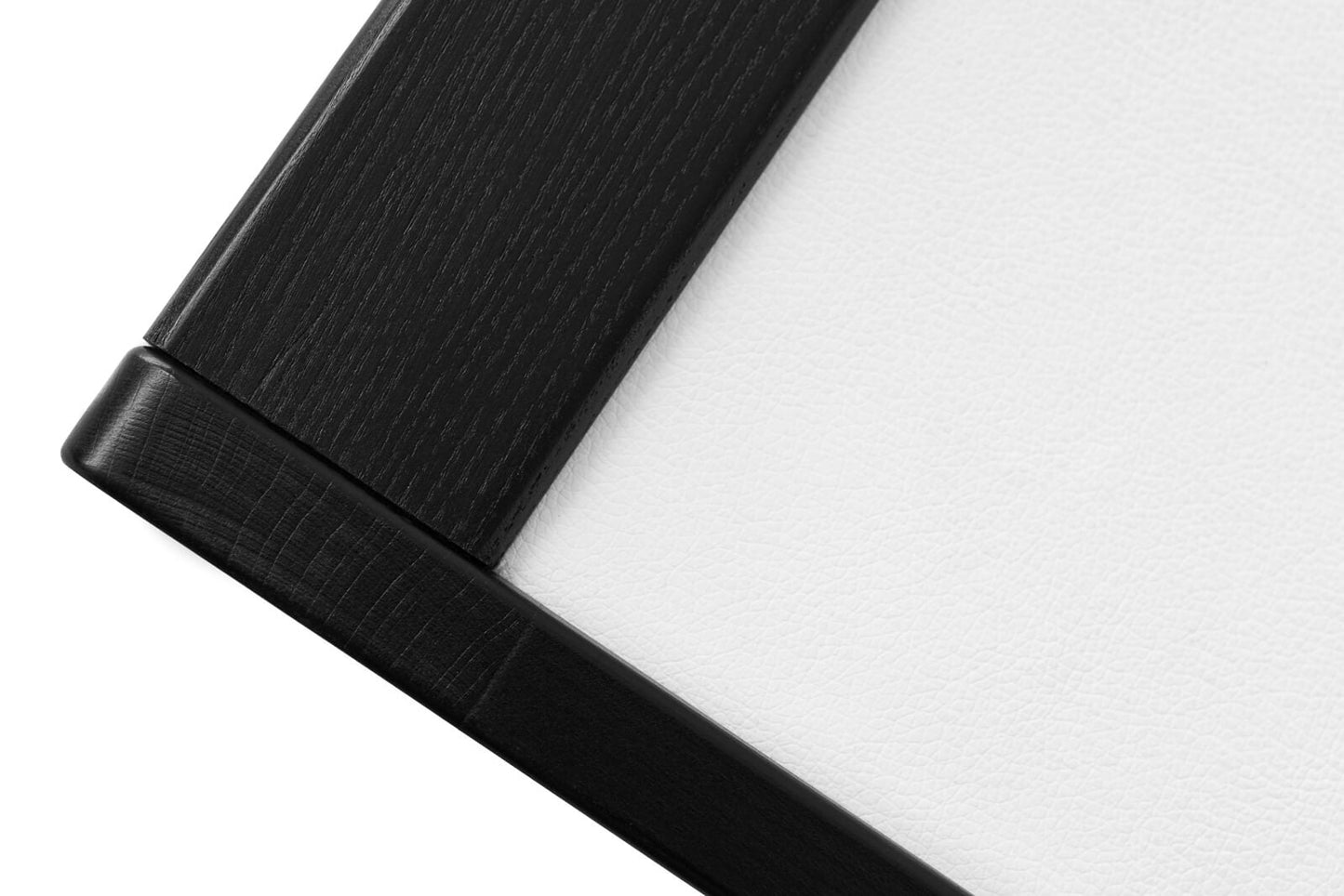 SEDIA DUPLEX Finitura Frassino Nero Similpelle Bianco