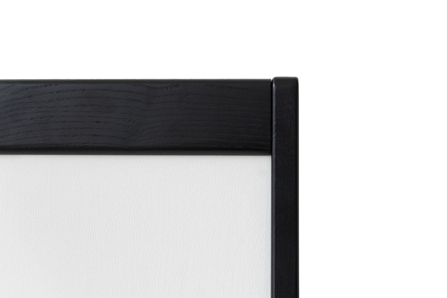 SEDIA DUPLEX Finitura Frassino Nero Similpelle Bianco