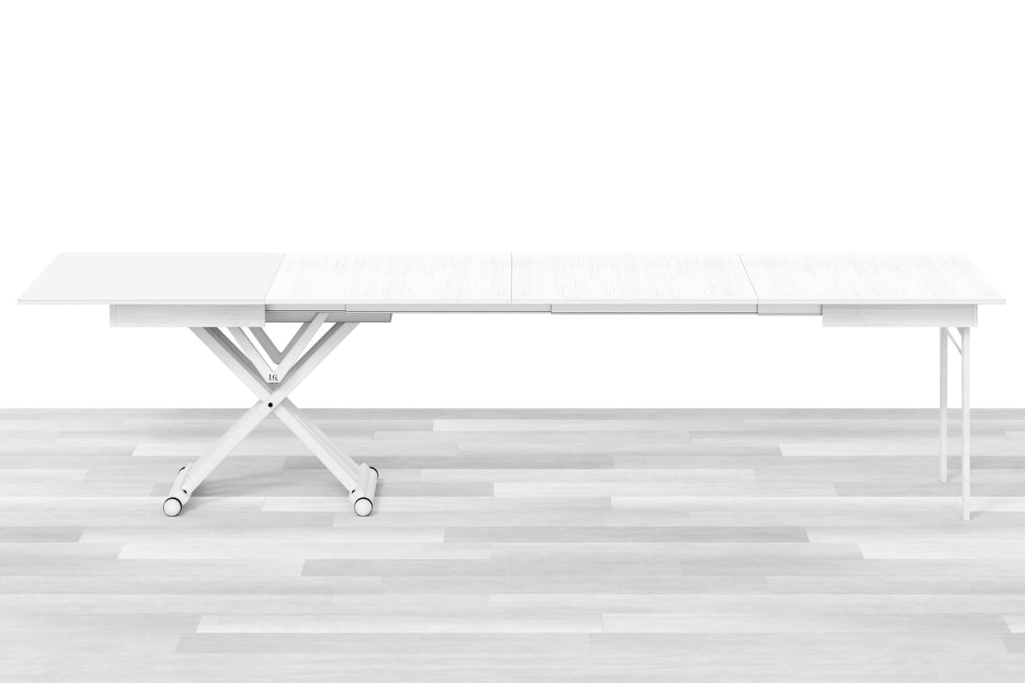 TAVOLINO ESTENSIBILE PLUS Top Cristallo - 14/16 posti