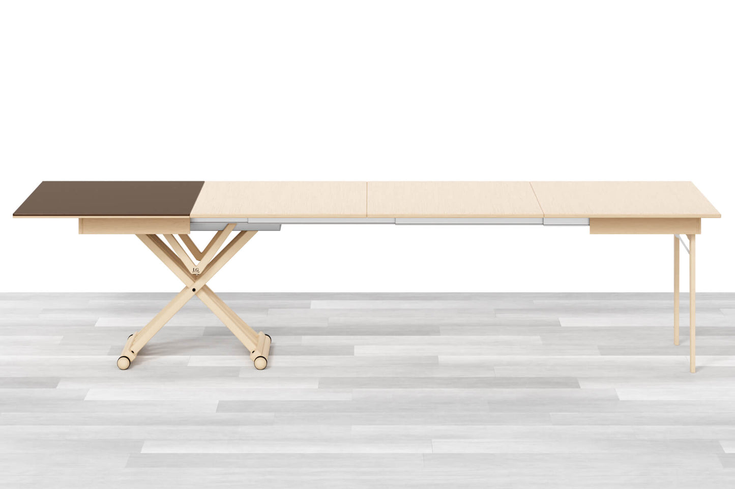 TAVOLINO ESTENSIBILE PLUS Top Cristallo - 14/16 posti