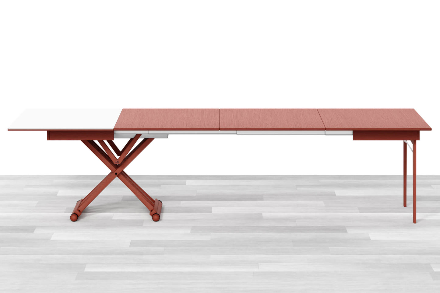 TAVOLINO ESTENSIBILE PLUS Top Cristallo - 14/16 posti