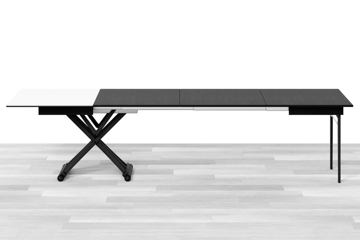 TAVOLINO ESTENSIBILE PLUS Top Cristallo - 14/16 posti