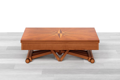 TAVOLINO TRASFORMABILE Top Intarsiato - 8/10 posti