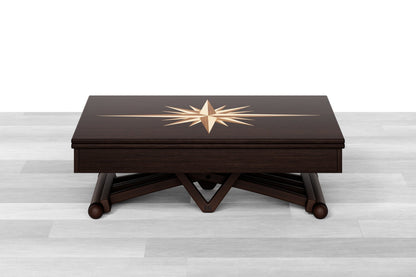 TAVOLINO TRASFORMABILE Top Intarsiato - 8/10 posti