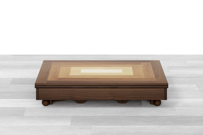 TAVOLINO TRASFORMABILE Top Intarsiato - 8/10 posti