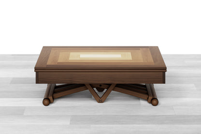 TAVOLINO TRASFORMABILE Top Intarsiato - 8/10 posti