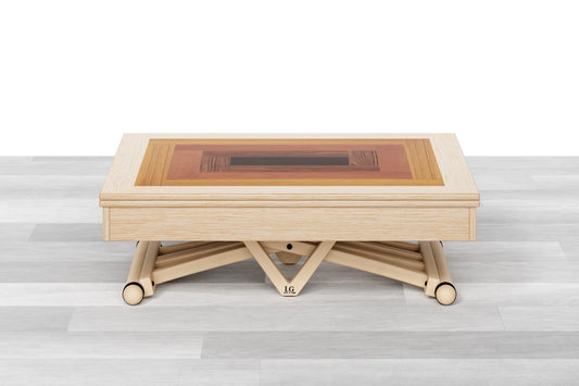 TAVOLINO TRASFORMABILE Top Intarsiato - 8/10 posti