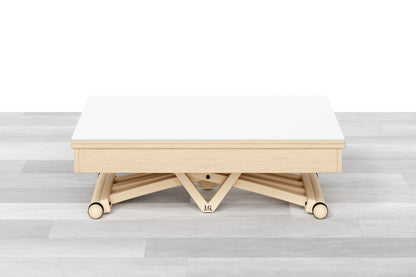 TAVOLINO TRASFORMABILE - Top Cristallo - 4/6 posti