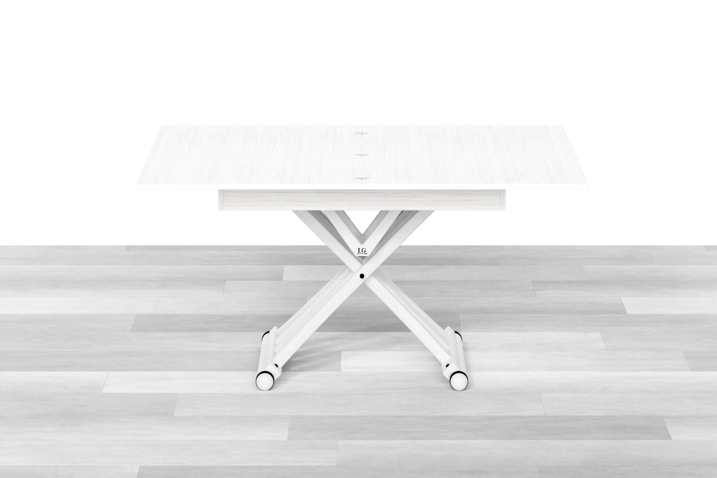 TAVOLINO TRASFORMABILE - Top Cristallo - 4/6 posti