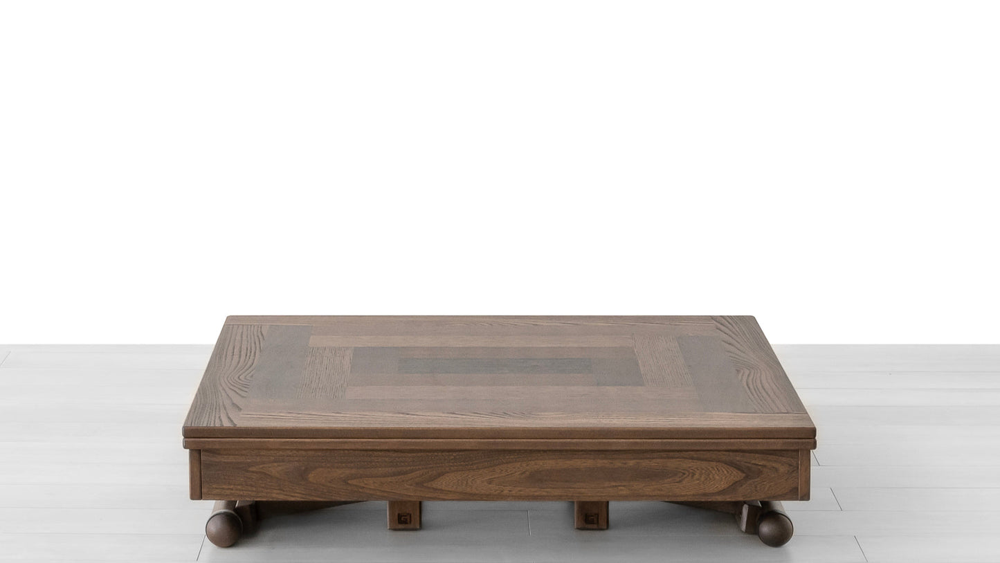 TAVOLINO TRASFORMABILE Finitura Olmo Caffè 220cm - 10 posti
