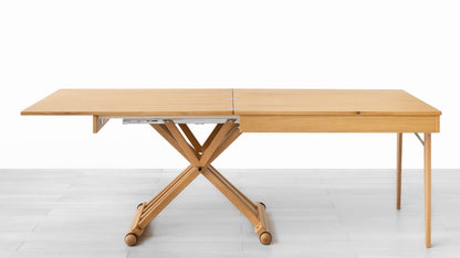 TAVOLINO TRASFORMABILE Finitura Rovere 220cm - 10 posti