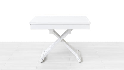 TAVOLINO TRASFORMABILE Finitura Rovere Bianco 220cm - 10 posti