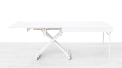 TAVOLINO TRASFORMABILE Finitura Rovere Bianco 220cm - 10 posti