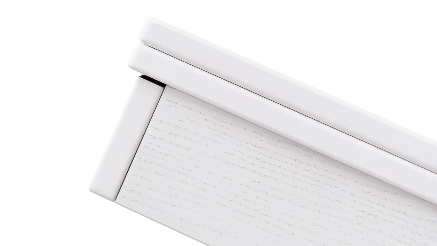 TAVOLINO TRASFORMABILE Finitura Rovere Bianco 220cm - 10 posti