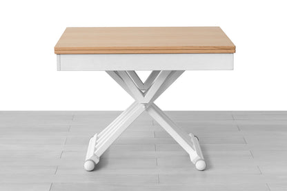 TAVOLINO TRASFORMABILE Finitura Rovere e Rovere Bianco 152cm - 6 posti