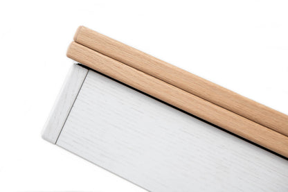 TAVOLINO TRASFORMABILE Finitura Rovere e Rovere Bianco 152cm - 6 posti