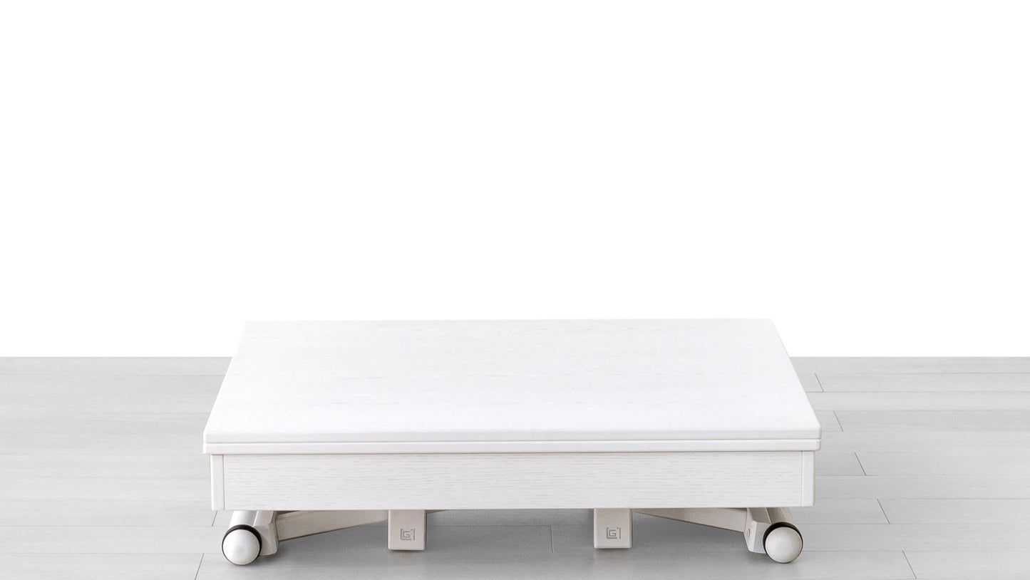 TAVOLINO TRASFORMABILE Finitura Rovere Bianco 152cm - 6 posti