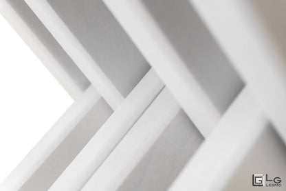 TAVOLINO ESTENSIBILE Finitura Frassino Bianco e Cristallo 304cm - 14 posti