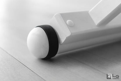 TAVOLINO ESTENSIBILE Finitura Frassino Bianco e Cristallo 304cm - 14 posti
