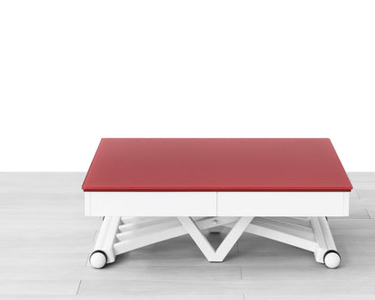 TAVOLINO ESTENSIBILE Finitura Laccato Bianco e Cristallo 271cm - 12 posti