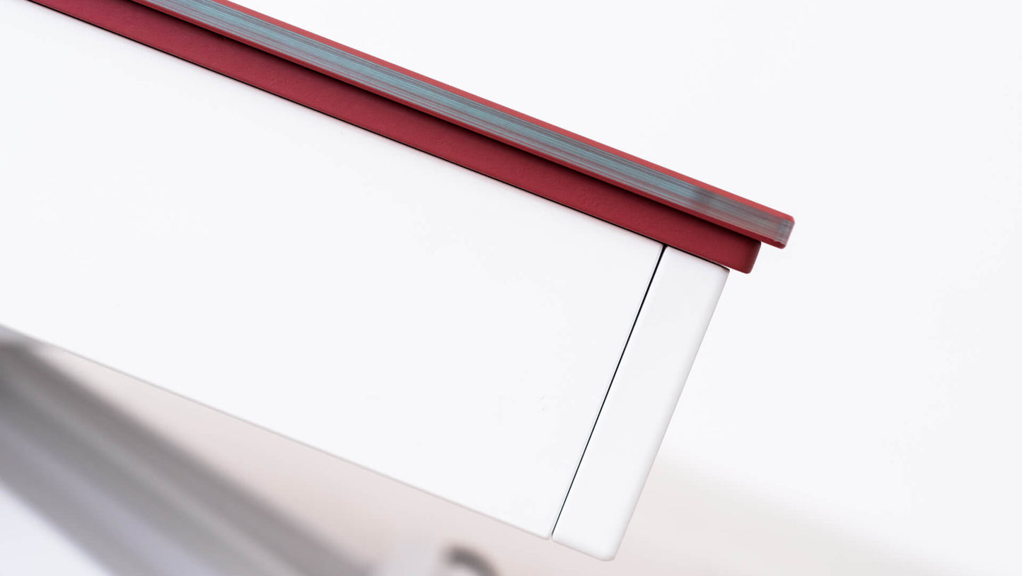 TAVOLINO ESTENSIBILE Finitura Laccato Bianco e Cristallo 271cm - 12 posti