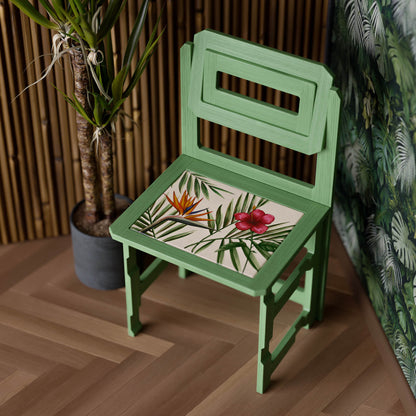 SEDIA PIEGHEVOLE HIBISCUS Finitura Spazzolato Salvia Similpelle Capsule Collection 23/24