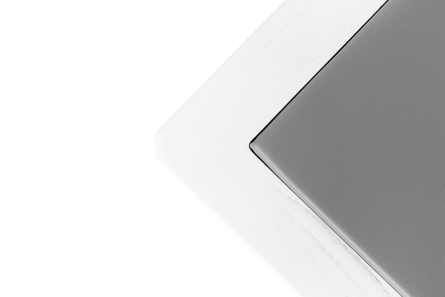 SEDIA PIEGHEVOLE Finitura Frassino Bianco Similpelle Grigio Scuro