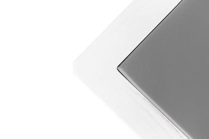 SEDIA PIEGHEVOLE Finitura Frassino Bianco Similpelle Grigio Scuro