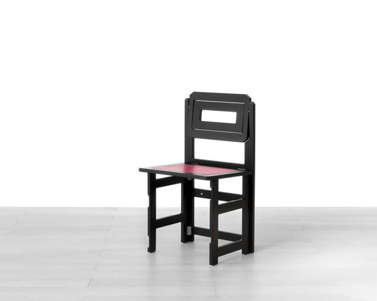 SEDIA PIEGHEVOLE Finitura Spazzolato Nero Similpelle Fucsia