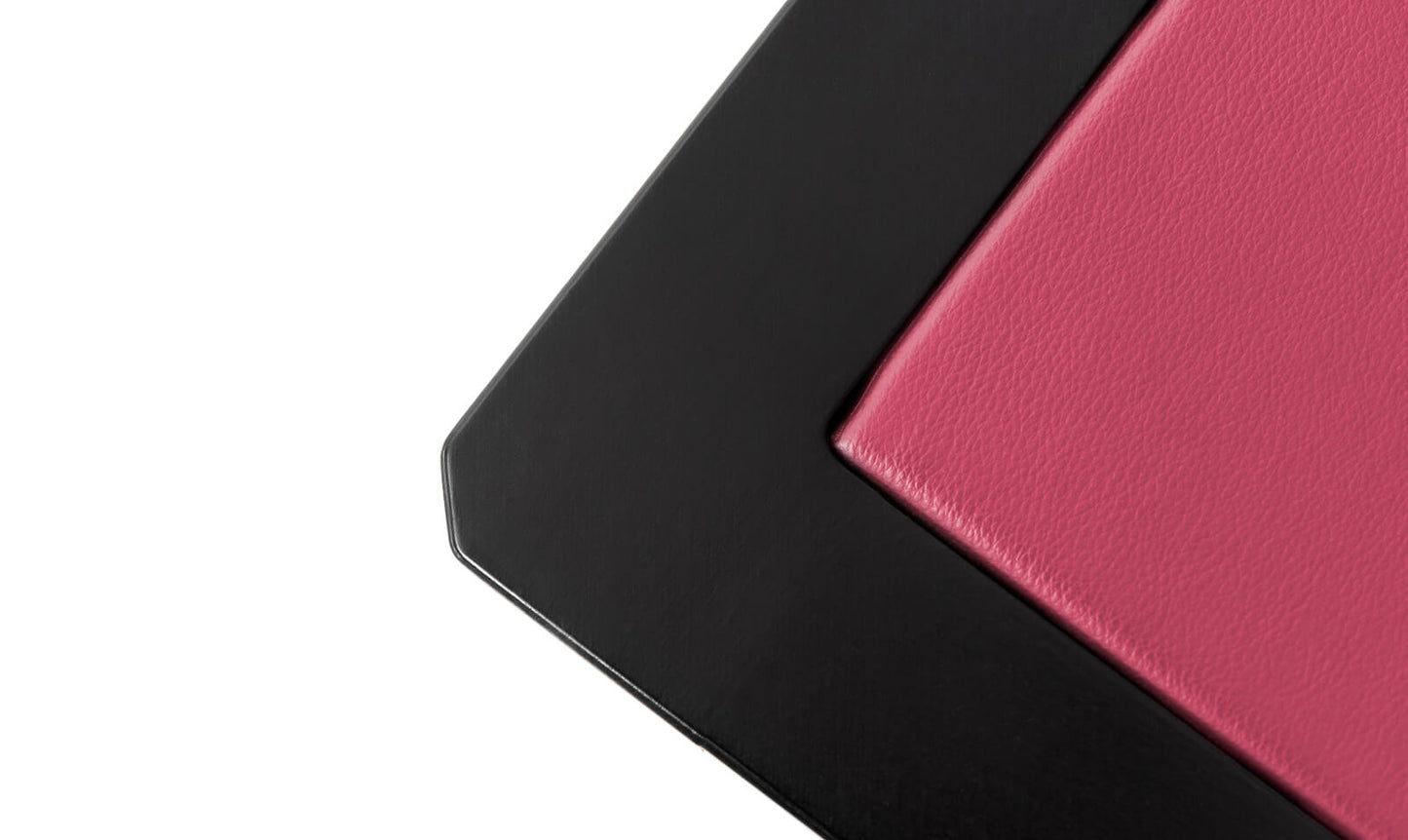 SEDIA PIEGHEVOLE Finitura Spazzolato Nero Similpelle Fucsia